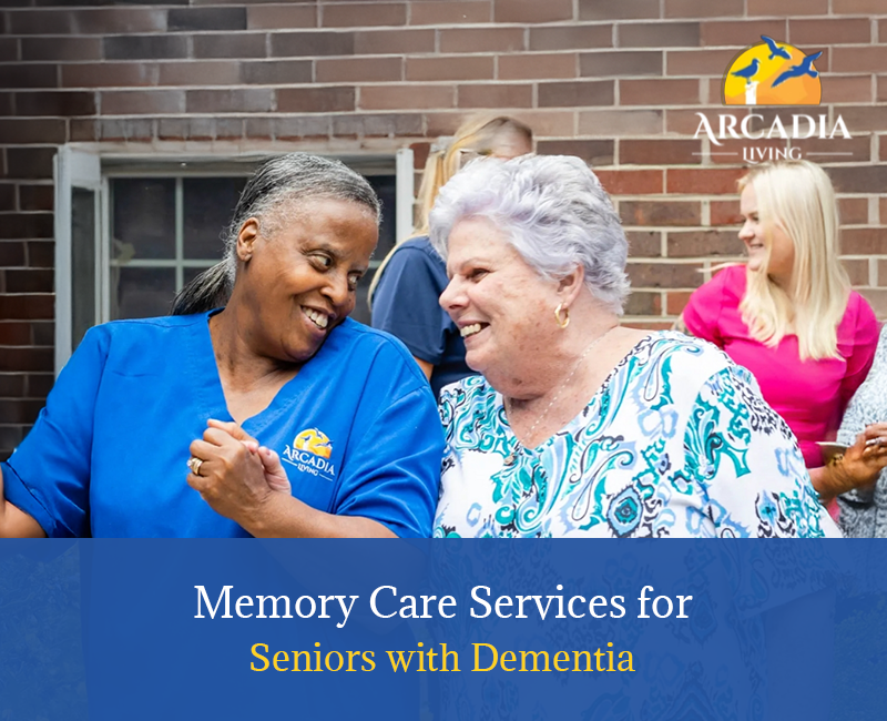 Memory care resident with caregiver in assisted living environment