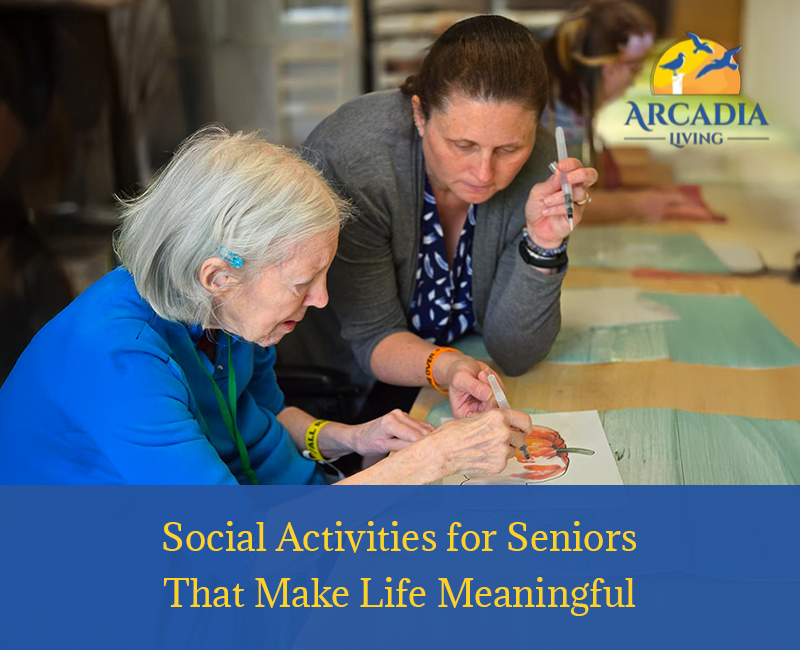 A group activity at Arcadia Assisted Living