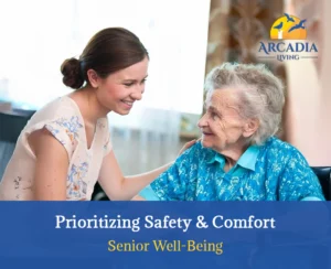 Senior resident enjoying care and comfort at Arcadia Assisted Living