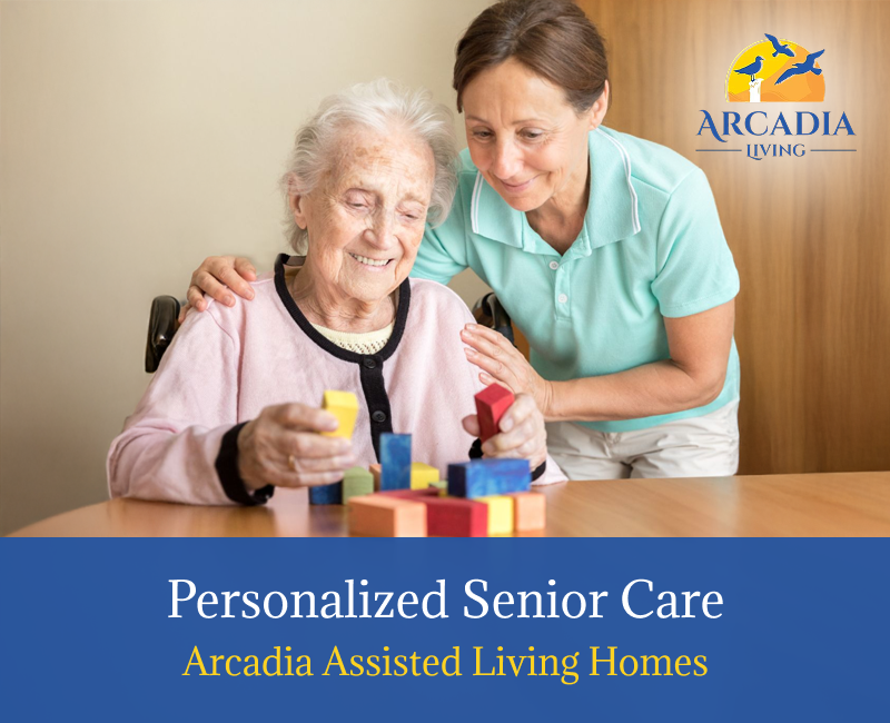 Arcadia Assisted Living facility with caregiver and resident