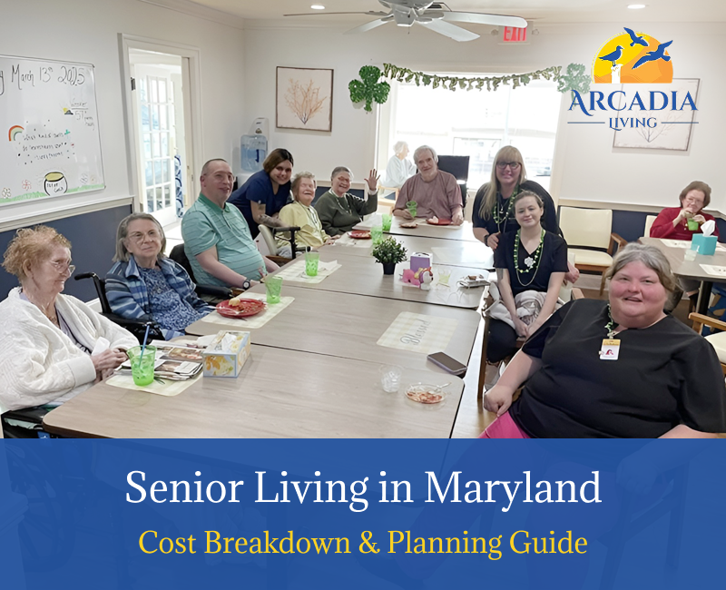 The average cost of senior living in Maryland