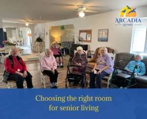 Comparison of private and shared assisted living rooms for seniors